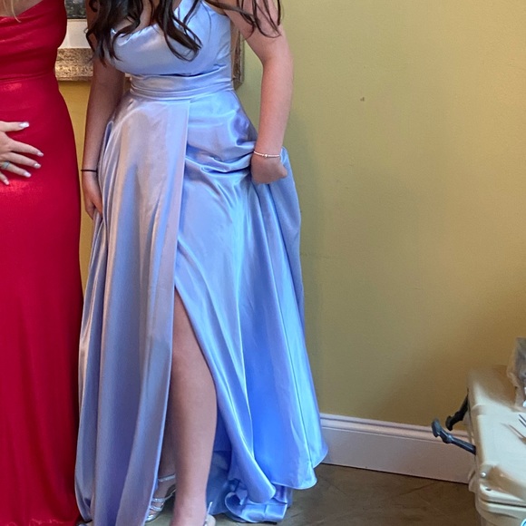 Blondie nites prom dress, size 5. Blue/periwinkle - Picture 3 of 4